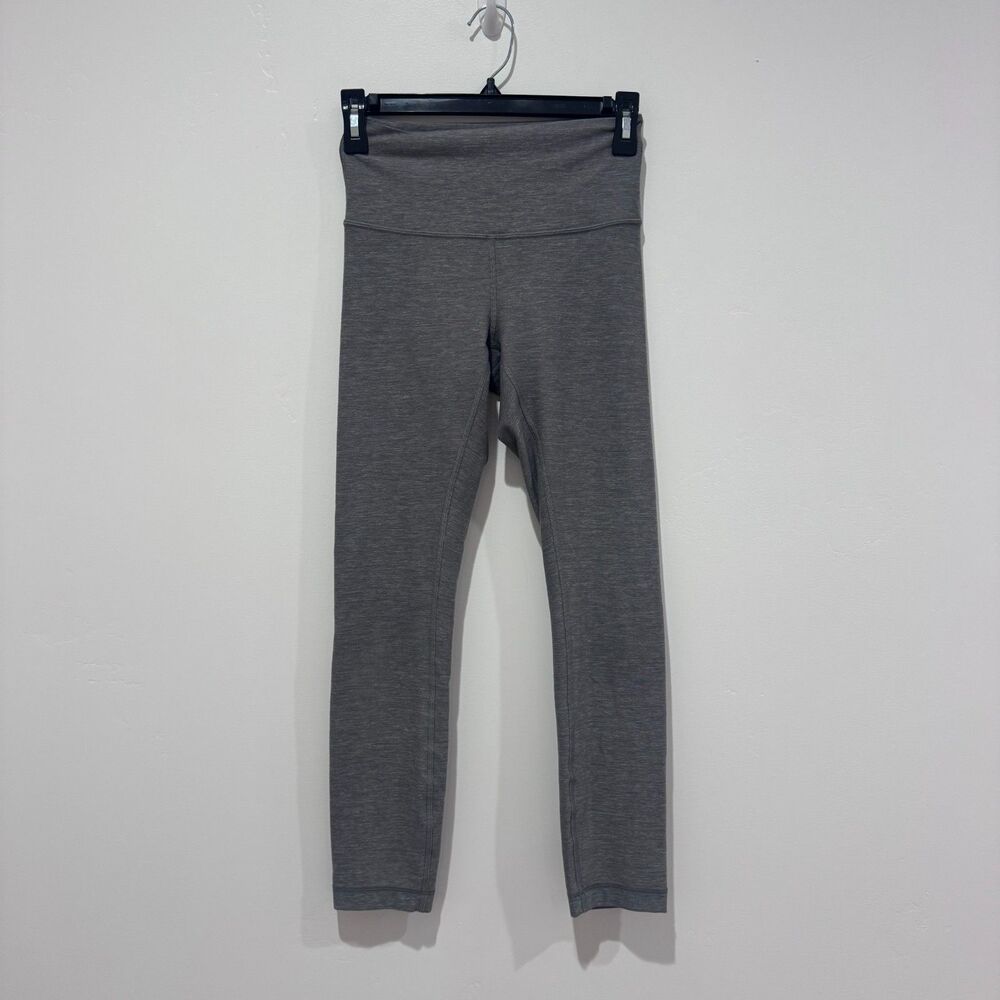 Lululemon Heathered Gray Athletic Leggings Pants Size 4